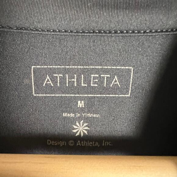 Athleta Interpid Sun Shield Gray Long Sleeve Quarter Zip Shirt Size Medium - Picture 8 of 9